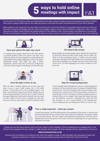 Online Meetings with Impact